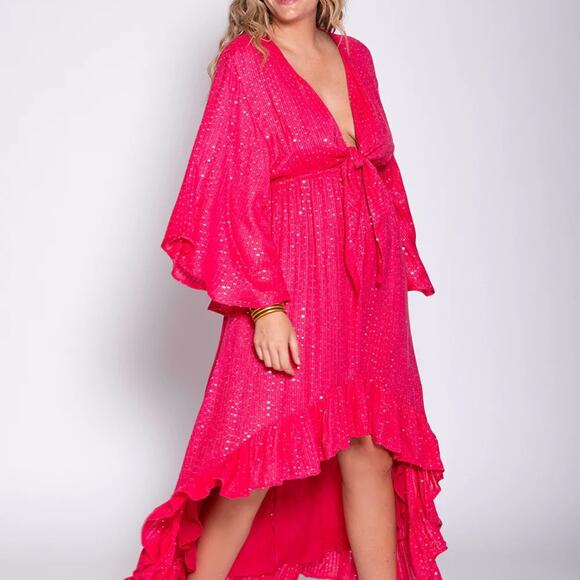 SUNDRESS JULIANA DRESS SAINT BARTH BLUSH PINK NWT Med/Large - Picture 5 of 14